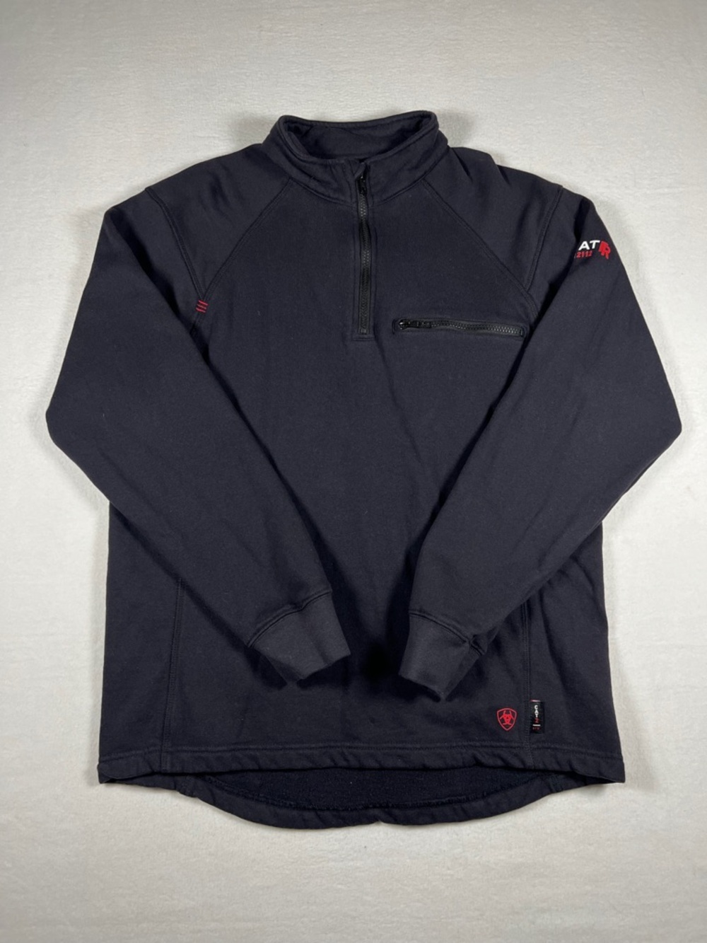 Ariat Flame Resistant Rev Quarter Zip Work Top Sweater Dark Navy Mens Size M